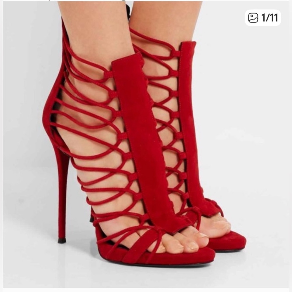 Guiseppi zannoti red strappy heel